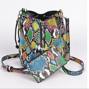 multi snakeskin purse